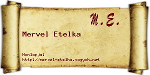 Mervel Etelka névjegykártya